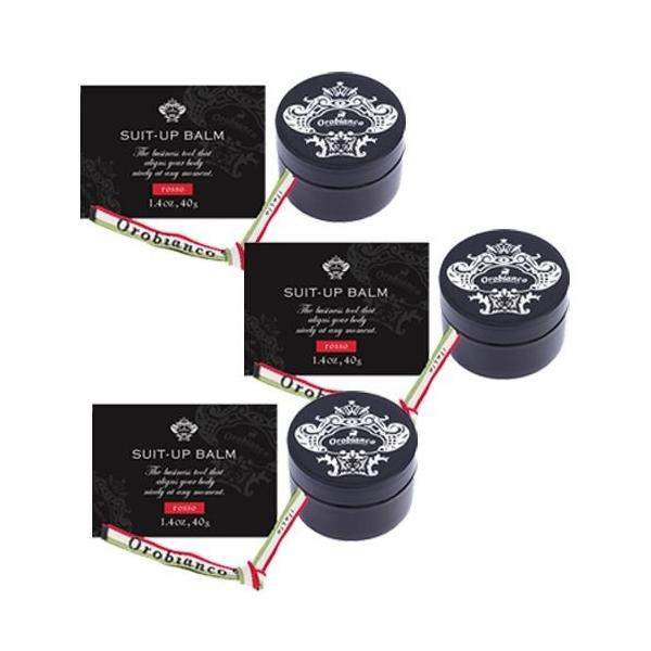 スーツアップバーム　rosso×3　3種の香りから選べる3個セット【オロビアンコ】Orobianco 【送料】600円【容量】40g【サイズ（mm）】W59×H43×D59消臭成分のカキタンニン、ローズクリーン配合。爽やかでビジネスの邪魔に...