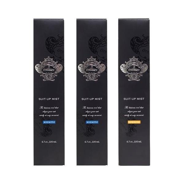 スーツアップミスト6種の香りから選べる3本セット　azzurro×2・arancia【オロビアンコ】Orobianco 【送料】600円【容量】200mL 【サイズ（mm）】W45×H215×D45消臭成分のカキタンニン、ローズクリーンが悪...