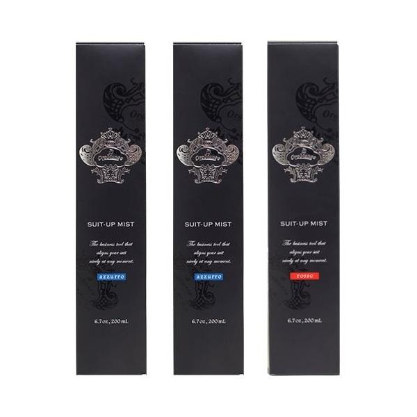 スーツアップミスト6種の香りから選べる3本セット　azzurro×2・rosso【オロビアンコ】Orobianco 【送料】600円【容量】200mL 【サイズ（mm）】W45×H215×D45消臭成分のカキタンニン、ローズクリーンが悪臭を...