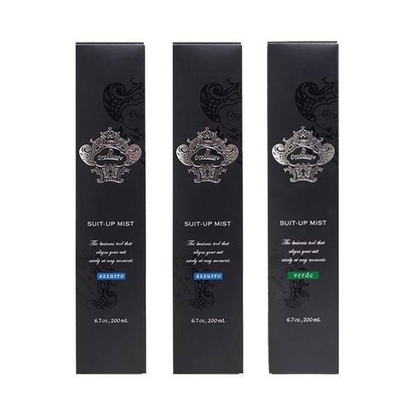 スーツアップミスト6種の香りから選べる3本セット　azzurro×2・verde【オロビアンコ】Orobianco 【送料】600円【容量】200mL 【サイズ（mm）】W45×H215×D45消臭成分のカキタンニン、ローズクリーンが悪臭を...