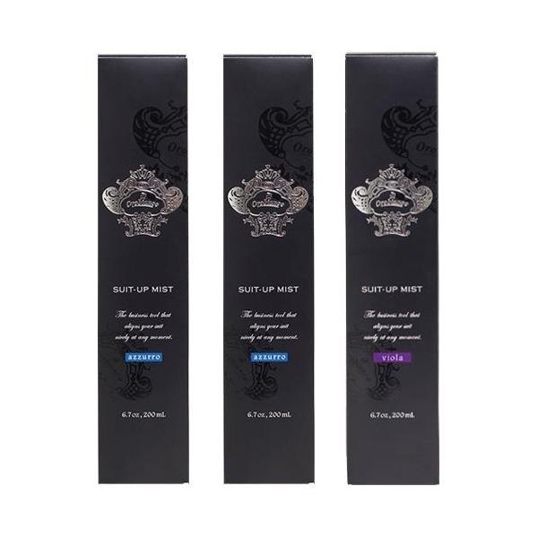 スーツアップミスト6種の香りから選べる3本セット　azzurro×2・viola【オロビアンコ】Orobianco 【送料】600円【容量】200mL 【サイズ（mm）】W45×H215×D45消臭成分のカキタンニン、ローズクリーンが悪臭を...