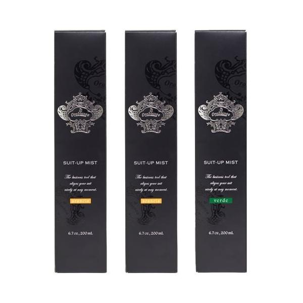 スーツアップミスト6種の香りから選べる3本セット　arancia×2・verde【オロビアンコ】Orobianco 【送料】600円【容量】200mL 【サイズ（mm）】W45×H215×D45消臭成分のカキタンニン、ローズクリーンが悪臭を...