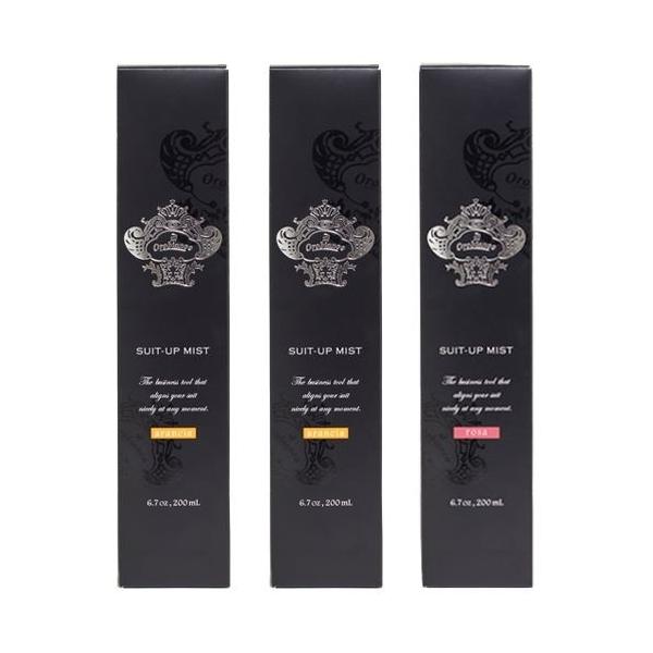 スーツアップミスト6種の香りから選べる3本セット　arancia×2・rosa【オロビアンコ】Orobianco 【送料】600円【容量】200mL 【サイズ（mm）】W45×H215×D45消臭成分のカキタンニン、ローズクリーンが悪臭をし...