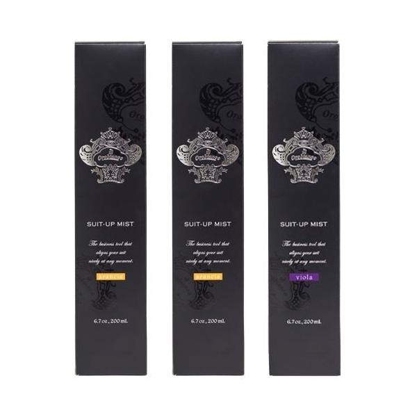 スーツアップミスト6種の香りから選べる3本セット　arancia×2・viola【オロビアンコ】Orobianco 【送料】600円【容量】200mL 【サイズ（mm）】W45×H215×D45消臭成分のカキタンニン、ローズクリーンが悪臭を...