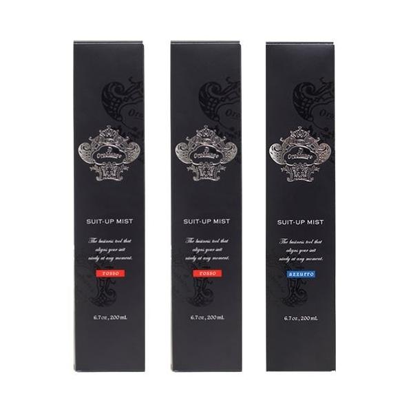 スーツアップミスト6種の香りから選べる3本セット　rosso×2・azzurro【オロビアンコ】Orobianco 【送料】600円【容量】200mL 【サイズ（mm）】W45×H215×D45消臭成分のカキタンニン、ローズクリーンが悪臭を...