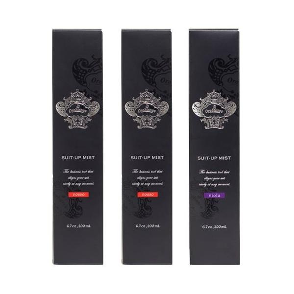 スーツアップミスト6種の香りから選べる3本セット　rosso×2・viola【オロビアンコ】Orobianco 【送料】600円【容量】200mL 【サイズ（mm）】W45×H215×D45消臭成分のカキタンニン、ローズクリーンが悪臭をしっ...