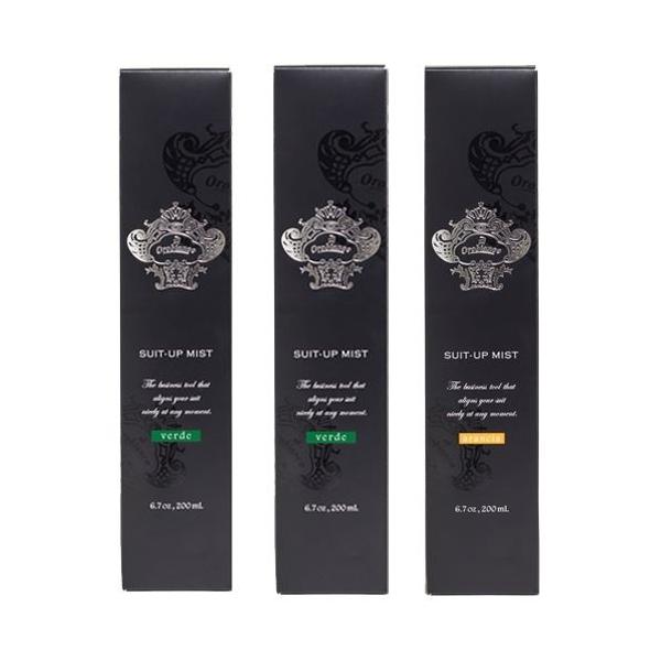 スーツアップミスト6種の香りから選べる3本セット　verde×2・arancia【オロビアンコ】Orobianco 【送料】600円【容量】200mL 【サイズ（mm）】W45×H215×D45消臭成分のカキタンニン、ローズクリーンが悪臭を...