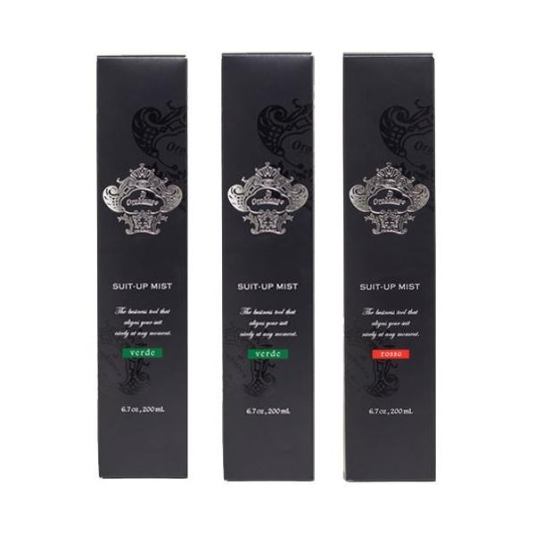スーツアップミスト6種の香りから選べる3本セット　verde×2・rosso【オロビアンコ】Orobianco 【送料】600円【容量】200mL 【サイズ（mm）】W45×H215×D45消臭成分のカキタンニン、ローズクリーンが悪臭をしっ...