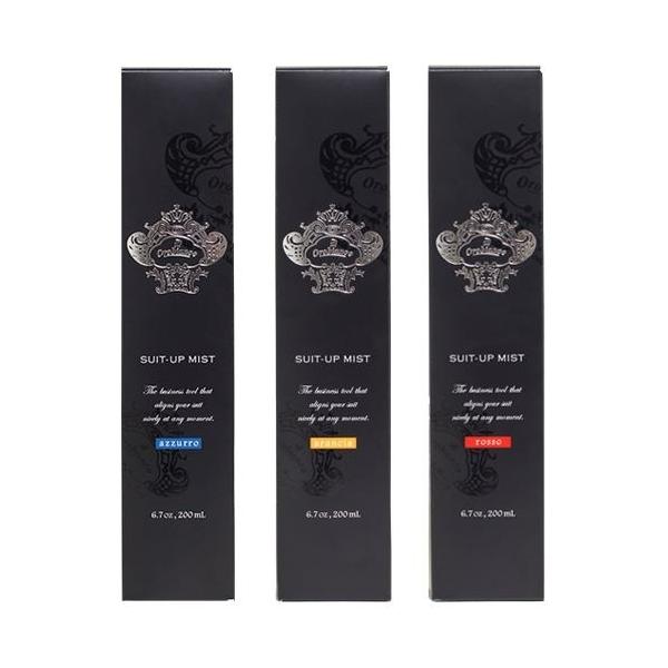 スーツアップミスト6種の香りから選べる3本セット　azzurro・arancia・rosso【オロビアンコ】Orobianco 【送料】600円【容量】200mL 【サイズ（mm）】W45×H215×D45消臭成分のカキタンニン、ローズクリ...