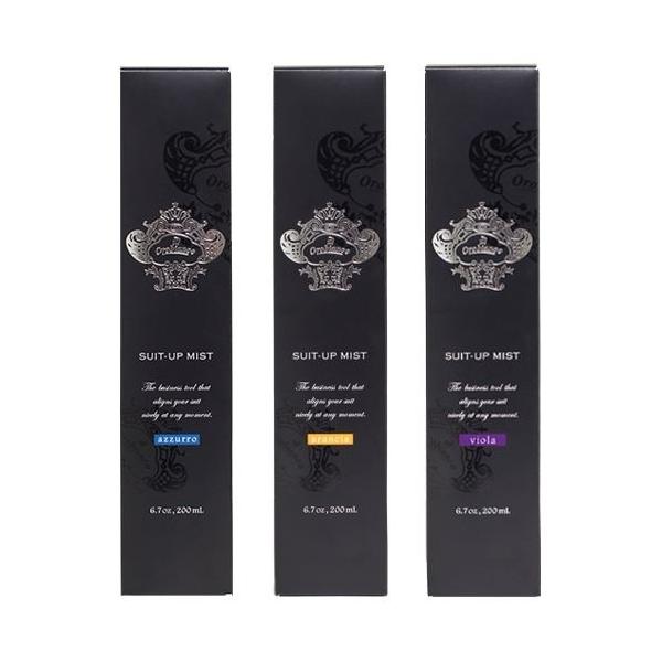 スーツアップミスト6種の香りから選べる3本セット　azzurro・arancia・viola【オロビアンコ】Orobianco 【送料】600円【容量】200mL 【サイズ（mm）】W45×H215×D45消臭成分のカキタンニン、ローズクリ...