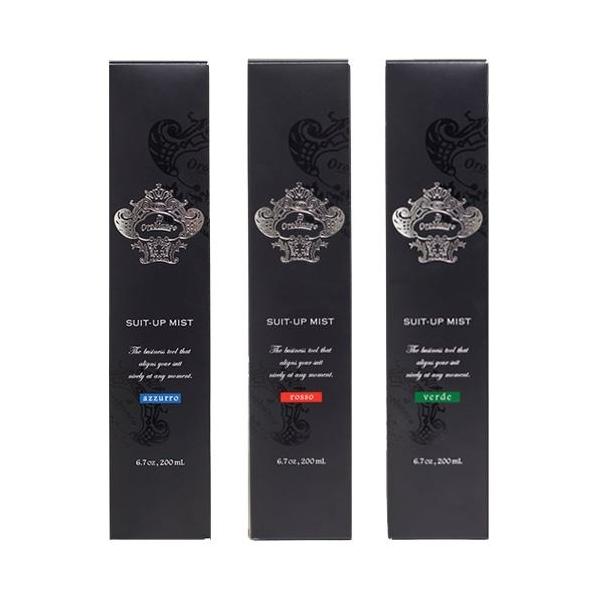 スーツアップミスト6種の香りから選べる3本セット　azzurro・rosso・verde【オロビアンコ】Orobianco 【送料】600円【容量】200mL 【サイズ（mm）】W45×H215×D45消臭成分のカキタンニン、ローズクリーン...