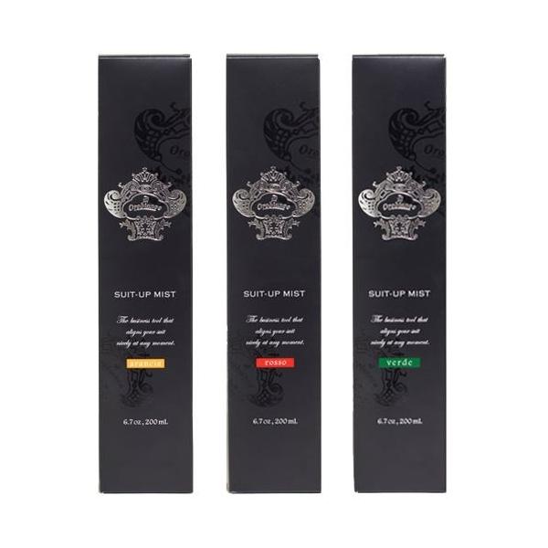 スーツアップミスト6種の香りから選べる3本セット　arancia・rosso・verde【オロビアンコ】Orobianco 【送料】600円【容量】200mL 【サイズ（mm）】W45×H215×D45消臭成分のカキタンニン、ローズクリーン...
