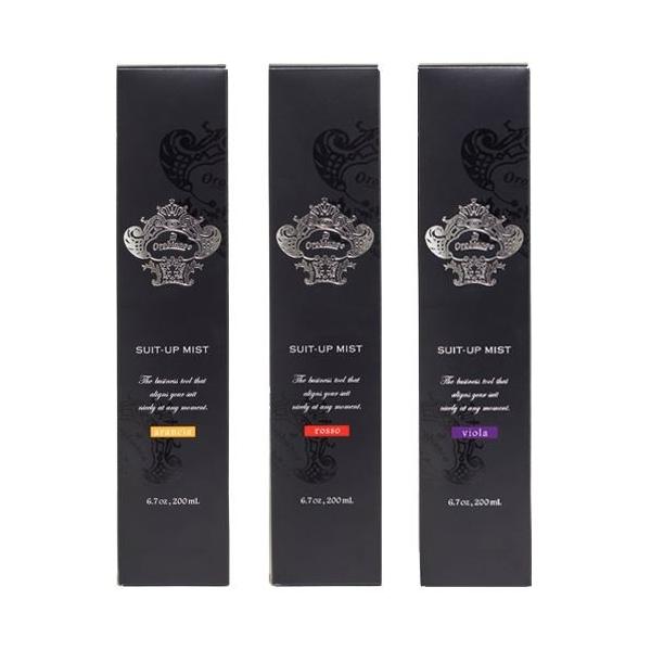 スーツアップミスト6種の香りから選べる3本セット　arancia・rosso・viola【オロビアンコ】Orobianco 【送料】600円【容量】200mL 【サイズ（mm）】W45×H215×D45消臭成分のカキタンニン、ローズクリーン...