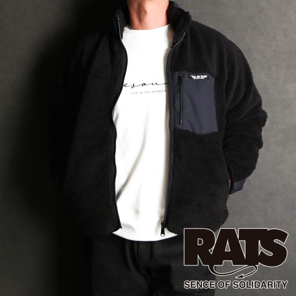 RATS（ラッツ） 【RATS/ラッツ】ZIP FLEECE - BLACK / フリース