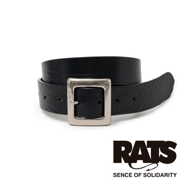 RATS（ラッツ） 【RATS/ラッツ】LEATHER BELT - BLACK × SILVER