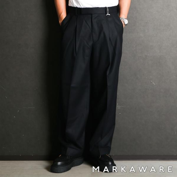 パンツ MARKAWARE DOUBLE PLEATED WIDE TROUSERS MARKAWARE (マーカウェア) DOUBLE PLEATED WIDE TROUSERS / ダブル