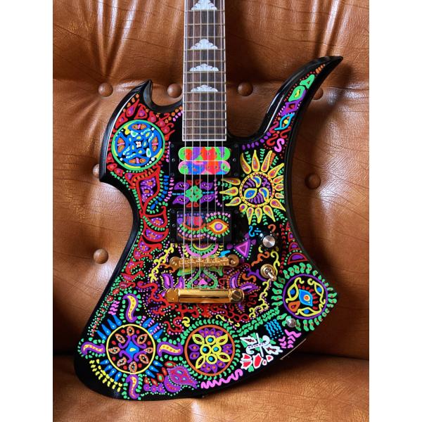 Burny エレキギター バーニー 送料無料＆即納可能) Burny バーニー MG-165X サイケデリックペイント