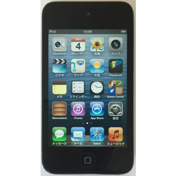 【Apple iPod】iPod touch 第４世代 32GB。動作確認済みの正規品。本体のみの出品です。■状態：バッテリー持ちは音楽再生20時間を確認しています。キズ、使用感があります。パスワード設定はされていませんのでご安心ください。...