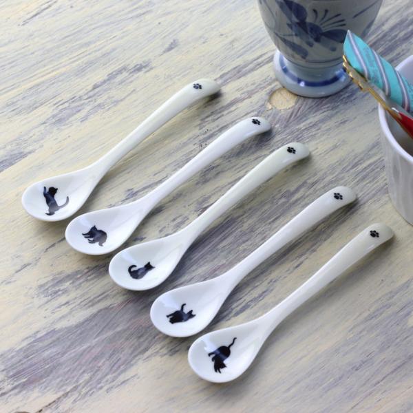 ミシャコシャ　ねこ　オブジェ　レンゲ　匙　スプーン　陶器 ミシャコシャ ねこ オブジェ レンゲ 匙 スプーン 陶器