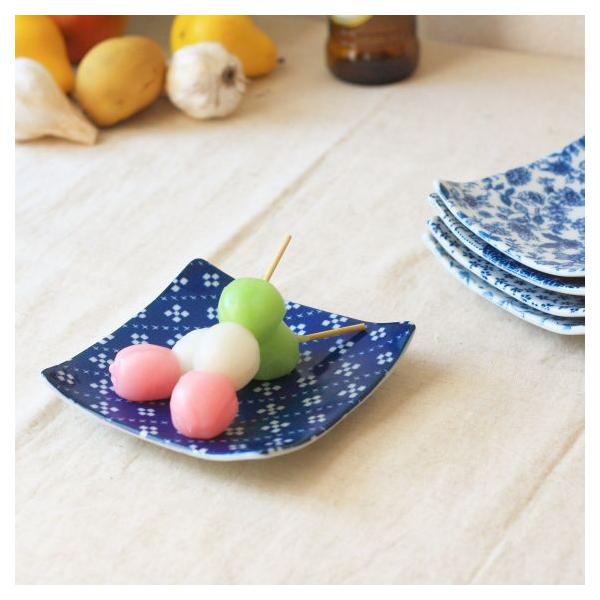 【割烹食器　作家　窯元　色々　食器　和食店　】古染丸紋八角中鉢7枚 cerapockke_kn-0069