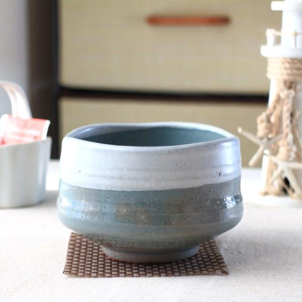 抹茶碗 グレー白盛り お取り寄せ 国産 美濃焼 抹茶 まっちゃ お茶 作法