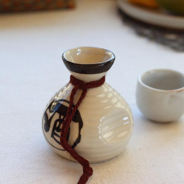 美濃焼丸酒徳利 一合 日本製 美濃焼 瀬戸焼 220ml 和食器 茶色