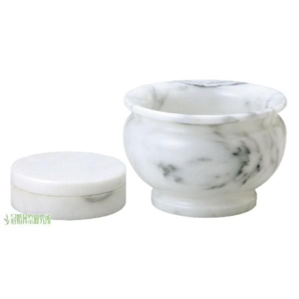 仏具 焼香用香炉 白大理石香炉セット 6寸香炉 4寸抹香入れ 香炉 佛具