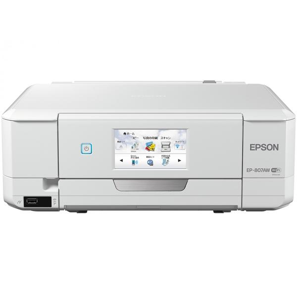 EPSON　colorio EP-807AW カラリオ EPSON EP-807AW [ホワイト]ELECOM光沢写真用紙付き[新品