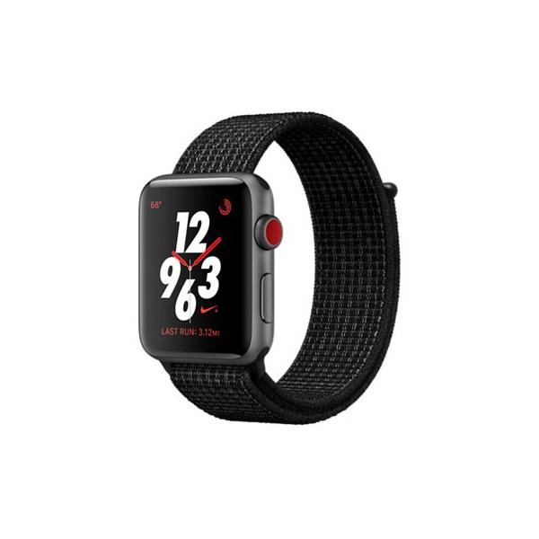 Apple Watch Nike+ Series 3 GPS+Cellularモデル 42mm MQMH2J/A  (ブラック/ピュアプラチナNikeスポーツループ)新品・即納