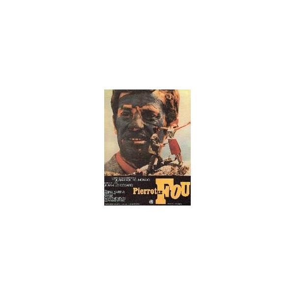 映画チラシ／ ゴダールの　気狂いピエロ　-98R-　　顔アップ