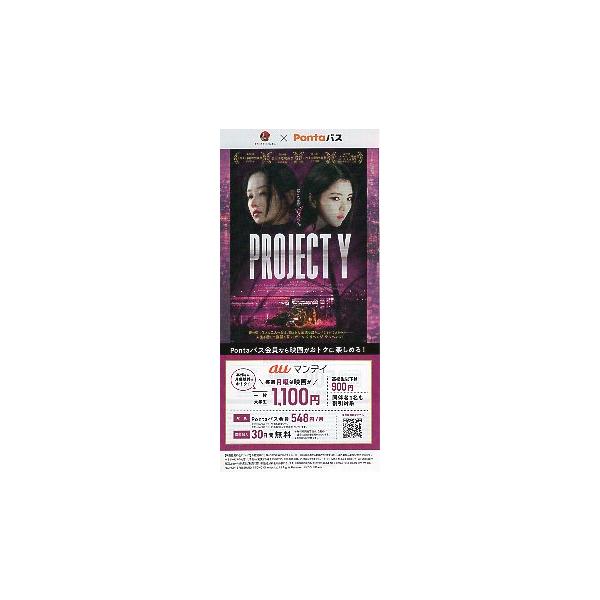 映画チラシ／ PROJECT Y （ハン・ソヒ×チョン・ジョンソ）　韓国　　 S　縦長小版/タイアップ/TOHOｘauマンディ キャンペーン 　