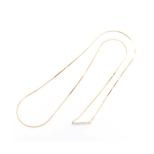 GARDEN OF EDEN K9 GOLD &amp; SV CUT SNAKE CHIAN NECKLACE 45cm