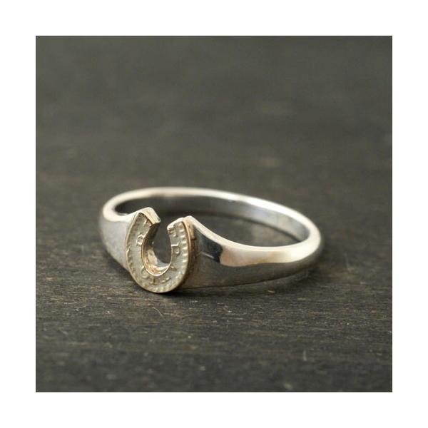 Atease HORSE SHOE SMALL RING SV&K10 GOLD