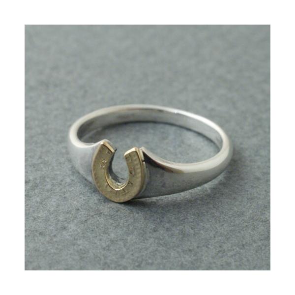 Atease HORSE SHOE SMALL RING SV&K18 GOLD