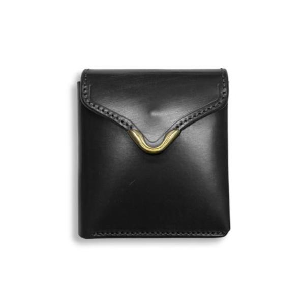 Cramp Bridle leather front metal silm wallet.