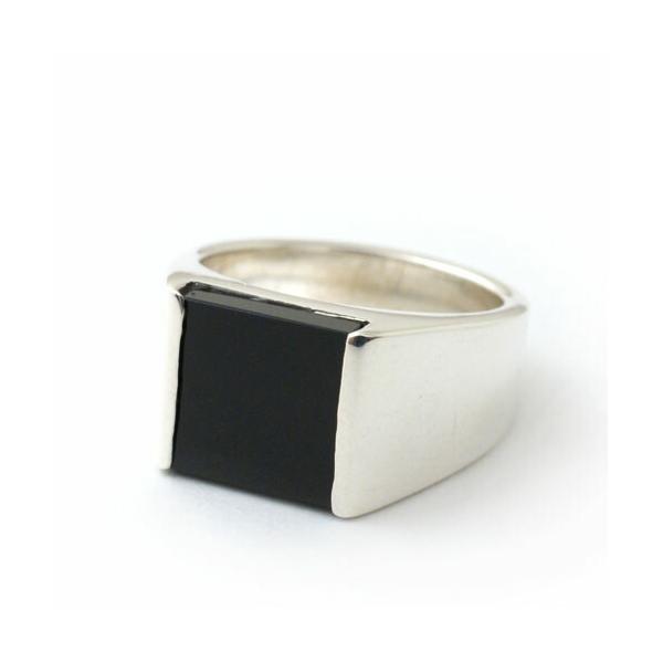 【tele様】mollive モリーヴ オニキス シグネットリング モリーヴ mollive ONYX RING SIGNET FLAT SQUARE : CG-STORE