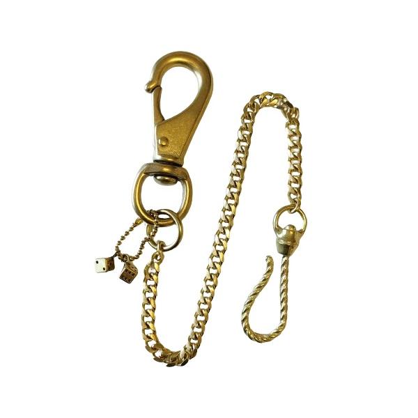 mollive Heavy Oz DICE WALLET CHAIN BRASS