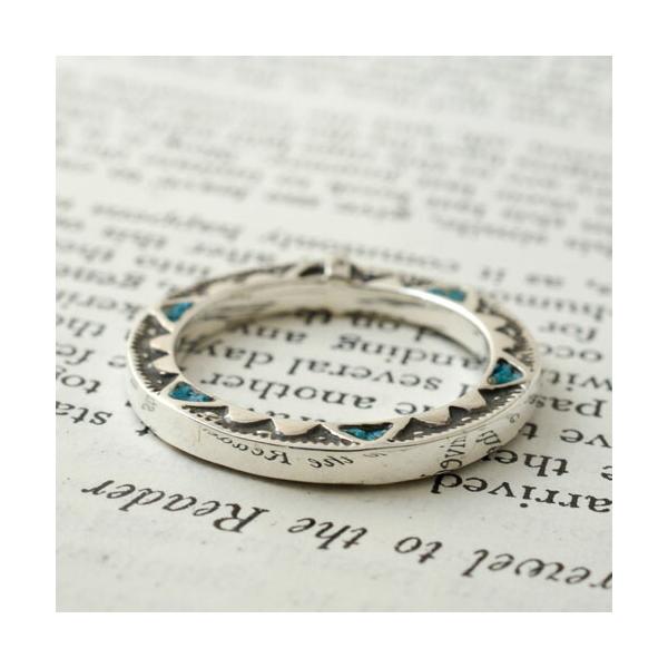 GARDEN OF EDEN TRIANGLE TURQUOISE FLAT RING