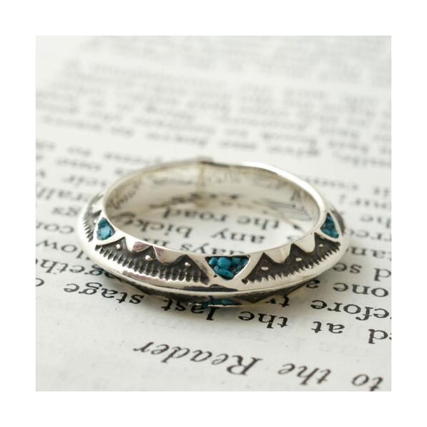 GARDEN OF EDEN TRIANGLE TURQUOISE STAMP RING
