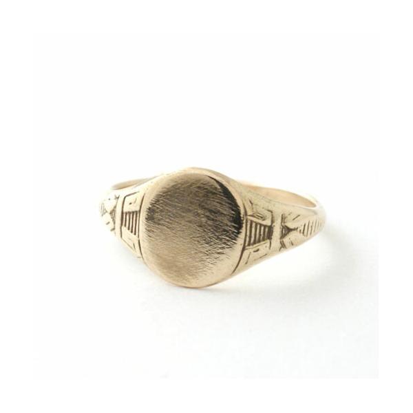 Vantique SIGNET RING OVAL SMALL-GOLD