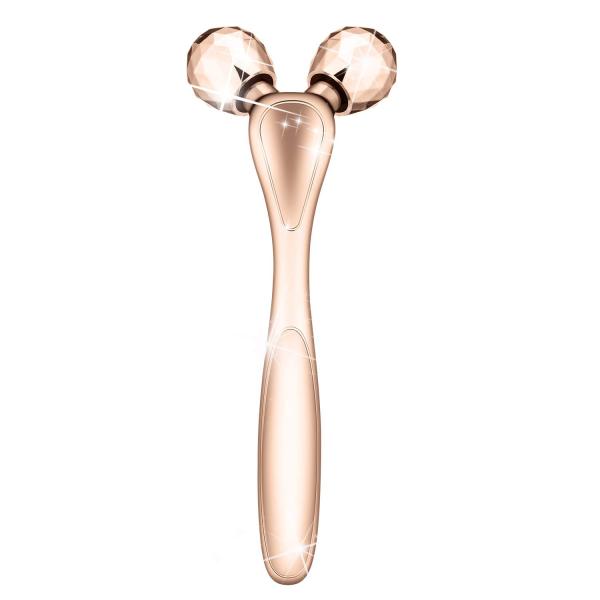 商品仕様材質：ABS、アクリル、シリコーンゴム、金属微電流：約38uAサイズ：H145mm×D55mm重さ：210g多機能な美容ローラーY字型の設計や立体成型ボールが肌の曲線に合わせてフェイスやボディーを細かくケアして、不要なお肉をつまんで...