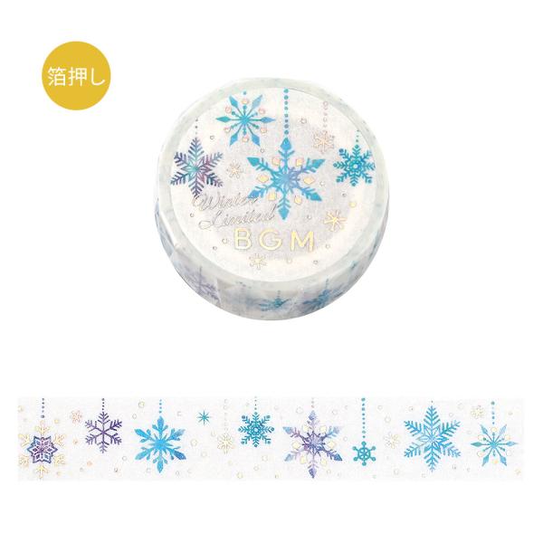 BGM マスキングテープ 冬限定・雪華　BM-SPLW045