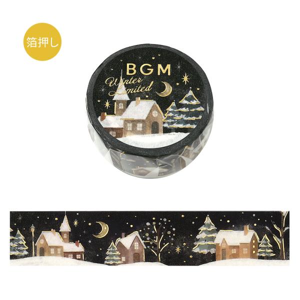 BGM マスキングテープ 冬限定・雪降る夜　BM-SPLW050