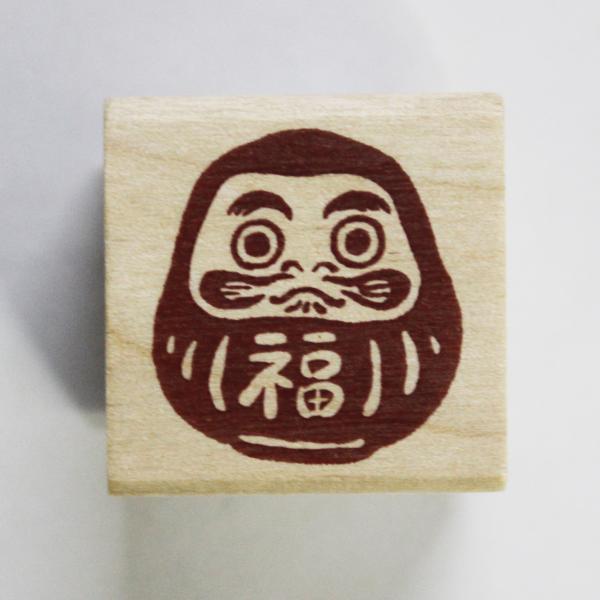 こどものかお　ワンポイントスタンプ 11024-082 ゴム印 正月 だるま