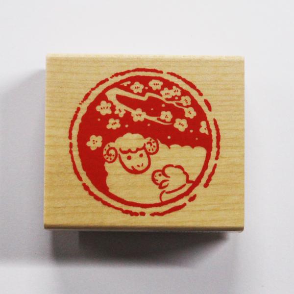 こどものかお　NYスタンプ 11298-004 ゴム印 正月 干支 未年用
