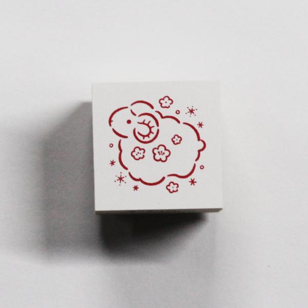 ビバリー 年賀はんこ 張り子ひつじ(小) 30×30mm ON-578