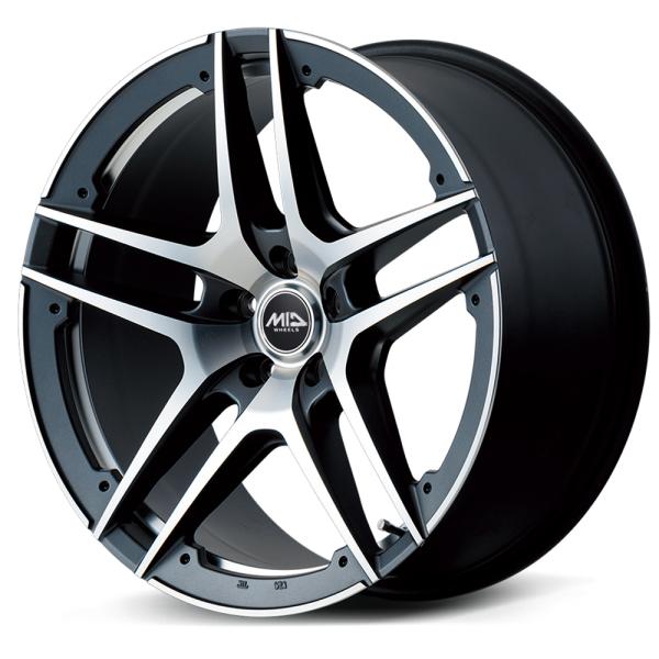 人気アイテム4本セット MID EXCLUSIVE MTW TW025 テスラ Model3専用 18x8.5J 114.3 5H +35 セミグロスガンメタ アンダーカットDC