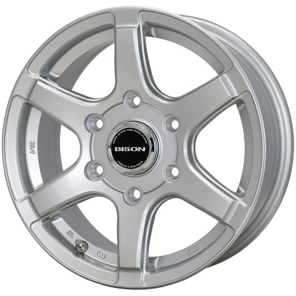 アルミホイール 15インチ ハイエース 15×6.0 +33 139.7 6H ホットスタッフ バイソン BN-04 シルバー
