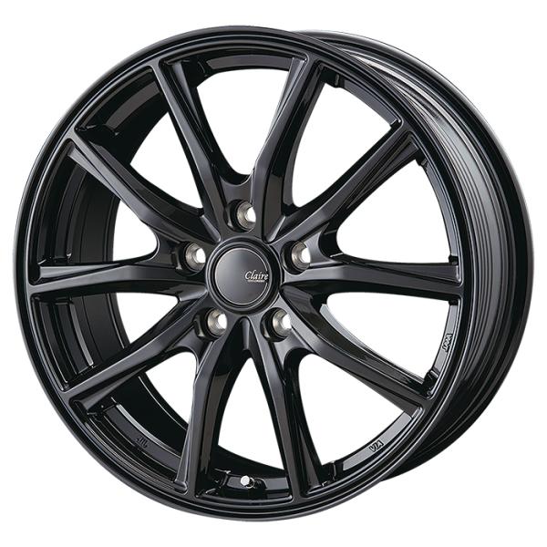 10月上旬入荷 新製品 1本価格 18インチ アルミホイール 18x7.5J 5H 114.3 +48 インターミラノ クレール GZ10 グロスブラック※ボー