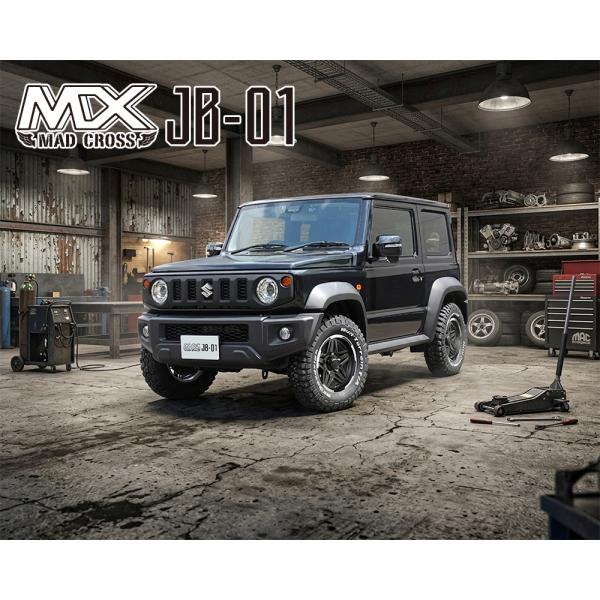 アルミホイール 16インチ ジムニーシエラ ノマド 16×6.0 +0 139.7 5H ホットスタッフ マッドクロス JB-01 アッシュグレーリムポリッシュ